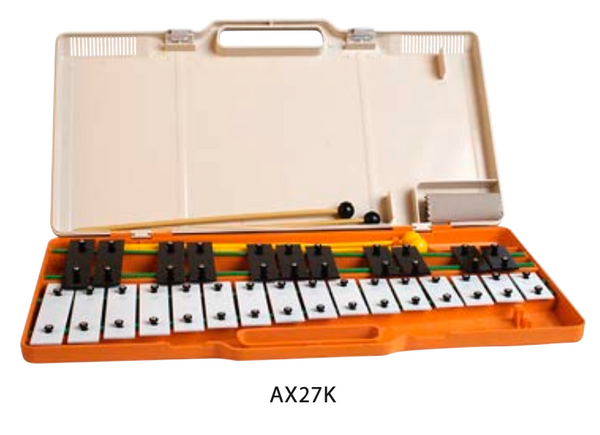 Angel Glockenspiel 27 Notes - Black & White Steel Bars
