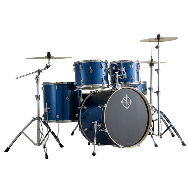 Dixon Spark 5pc Drum Kit with Cymbals - Blue Sparkle