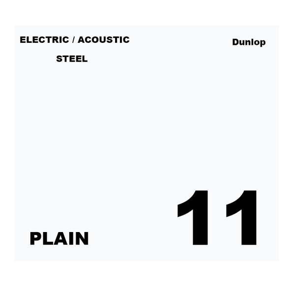Dunlop Individual Guitar String - Plain Steel Single - 011