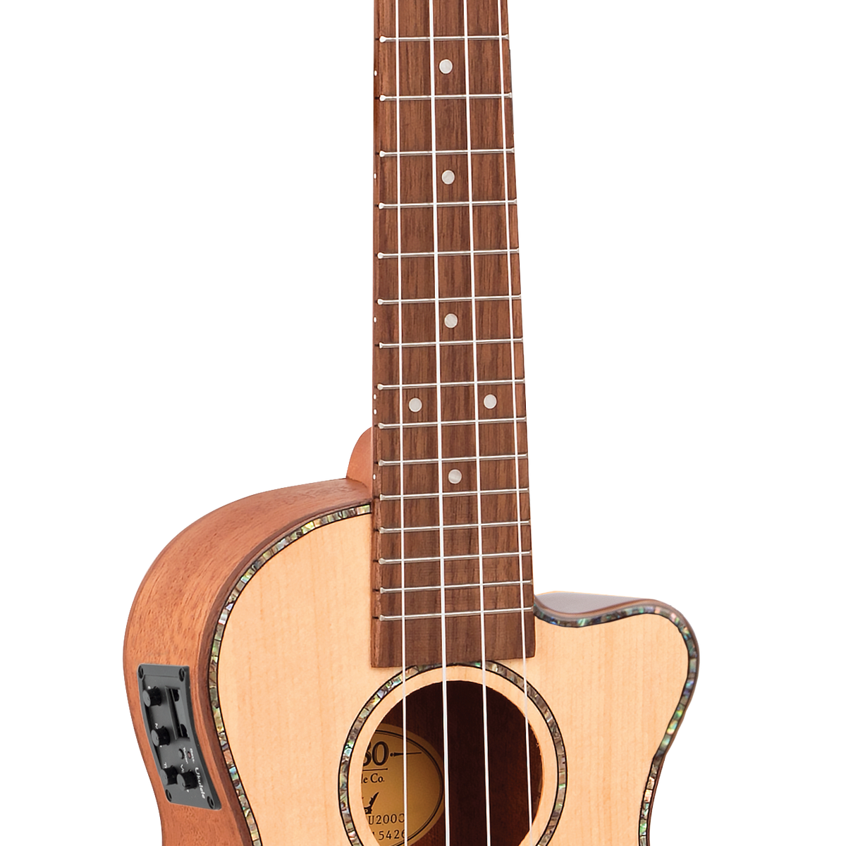 1880 Concert Ukulele 200 Series with Cutaway (Acoustic/Electric)