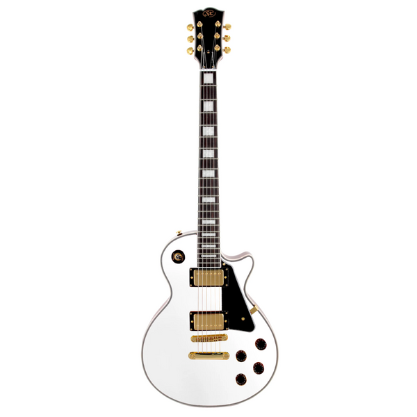 SX Deluxe LP Style Electric Guitar - White