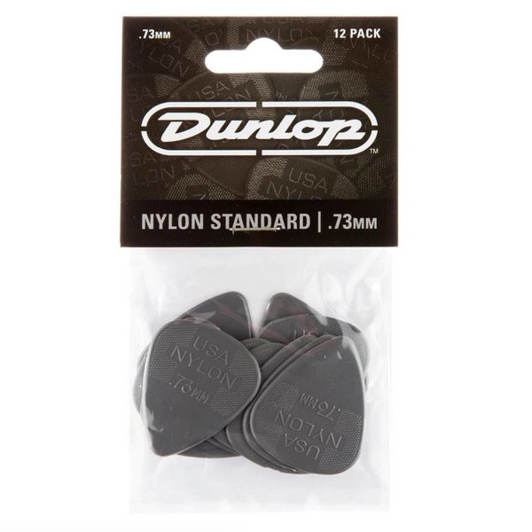 DUNLOP Nylon Picks - Grey 0.73mm (Pack of 12)
