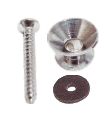 DR. PARTS - Chrome end pin with end pin felt