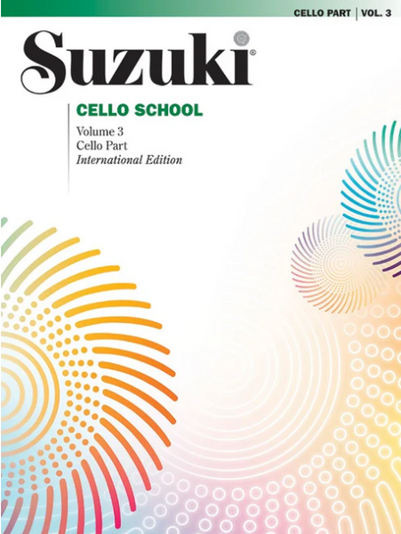 Suzuki Cello School Volume 3 Cello Part Book / CD