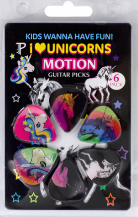 Perris "I Love Unicorns" Licensed Motion Guitar Picks (6-Pack)