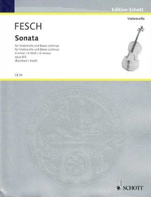 FESCH Sonata Op. 8 No. 3 in D minor - Cello - Piano