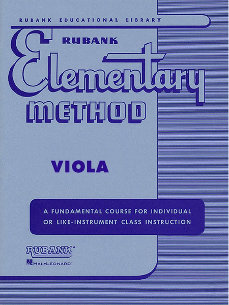 Rubank Elementary Method - Viola