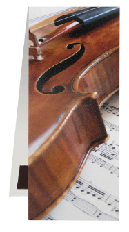 Magnetic Bookmark Violin with Manuscript