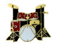 Mini Pin 5Pc Drum Set Red