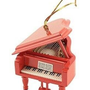Grand Piano Ornament - Red