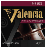 VALENCIA - 4/4. Set steel strings set - Cello