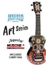 MAHALO - Soprano Ukulele - Day of the dead Black