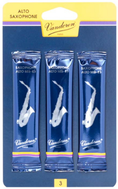 Vandoren Alto Sax Reeds - Grade 2.5 (Card of 3)