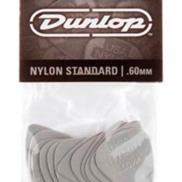 DUNLOP 44P60 Nylon Standard, Light Grey, .60mm, 12 Players Pack