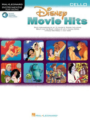 Disney Movie Hits For Cello BK/OLA