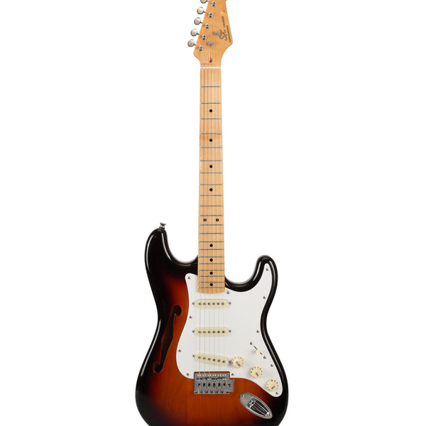 Alder Series Electric Guitar - Tobacco Sunburst with F-Hole