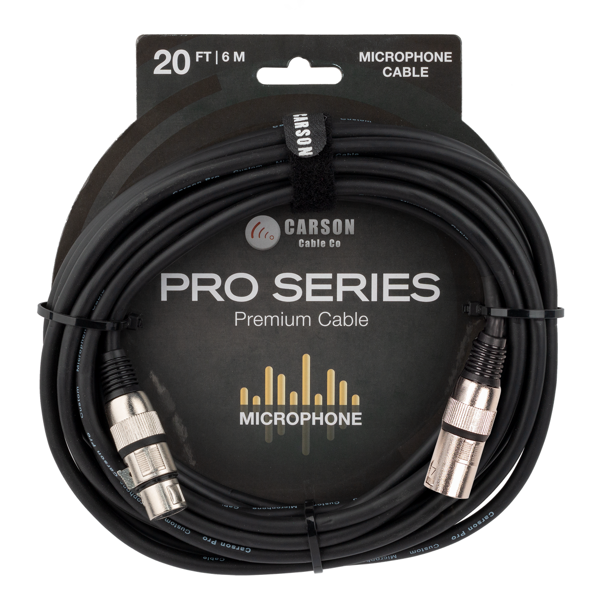 Carson 20 ft Microphone Cable XLR-F to XLR-M