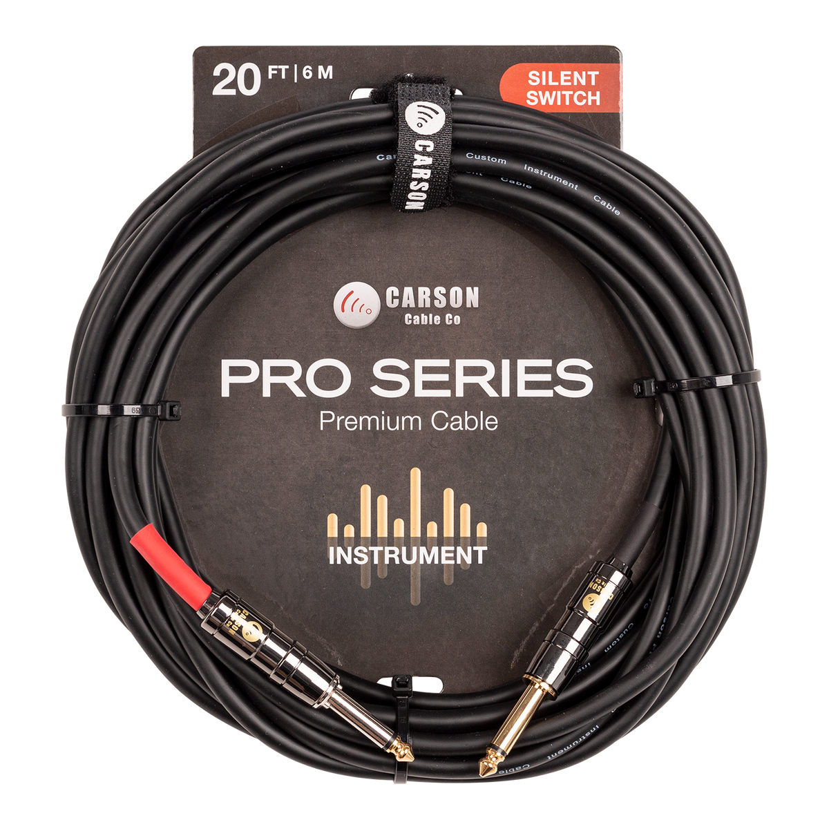 Carson 20 ft Silent Switch Instrument Cable