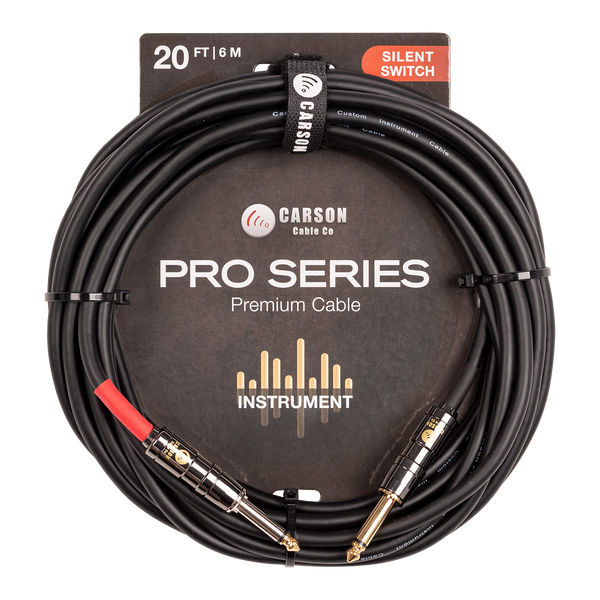 Carson 20 ft Silent Switch Instrument Cable