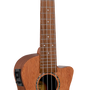 Concert electric acoustic cutaway ukulele mahogany top