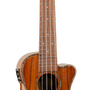 Concert electric acoustic cutaway ukulele koa top