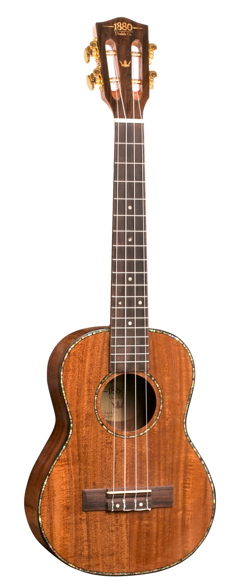 Tenor Ukulele Solid Koa Top, Koa Back & Sides - Black Walnut