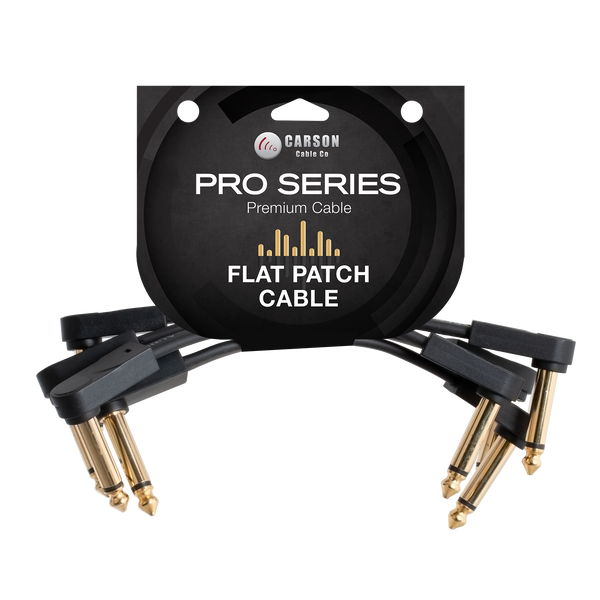 Carson 4 Inch Flat Patch Cable - Pack Of 4
