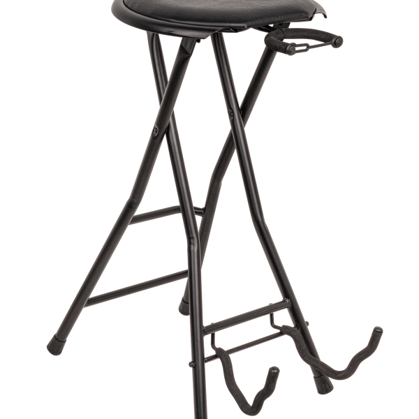 Guitarist Performer Stool with Guitar Stand