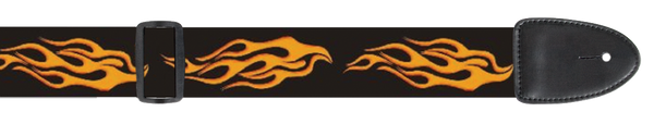 Poly Guitar Strap - Flames design