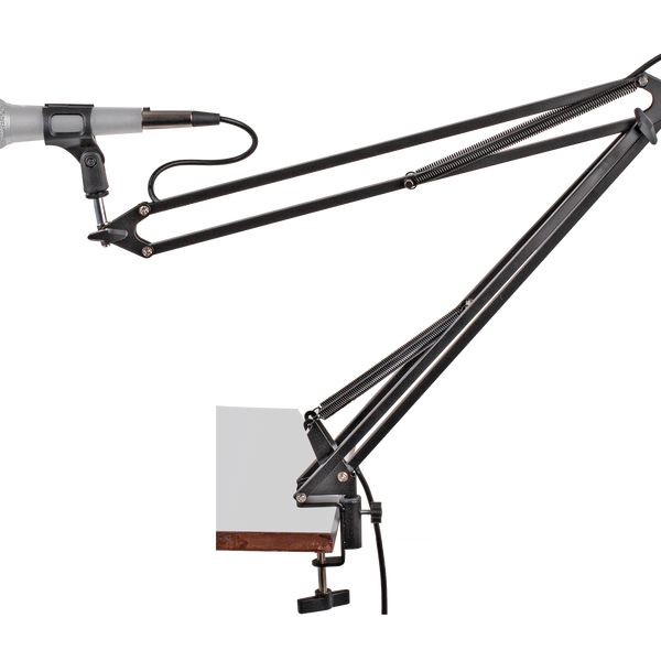 Desk Mount Microphone Boom Arm with XLR cable.