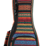 Concert ukulele bag - multicoloured weave pattern