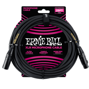 Ernie Ball 7.5m Male / Female XLR Microphone Cable