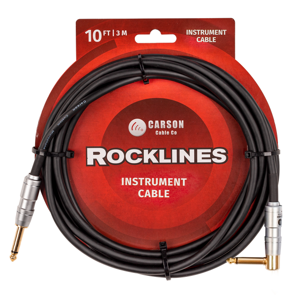 Carson Rocklines 10 ft instrument cable - angle connect