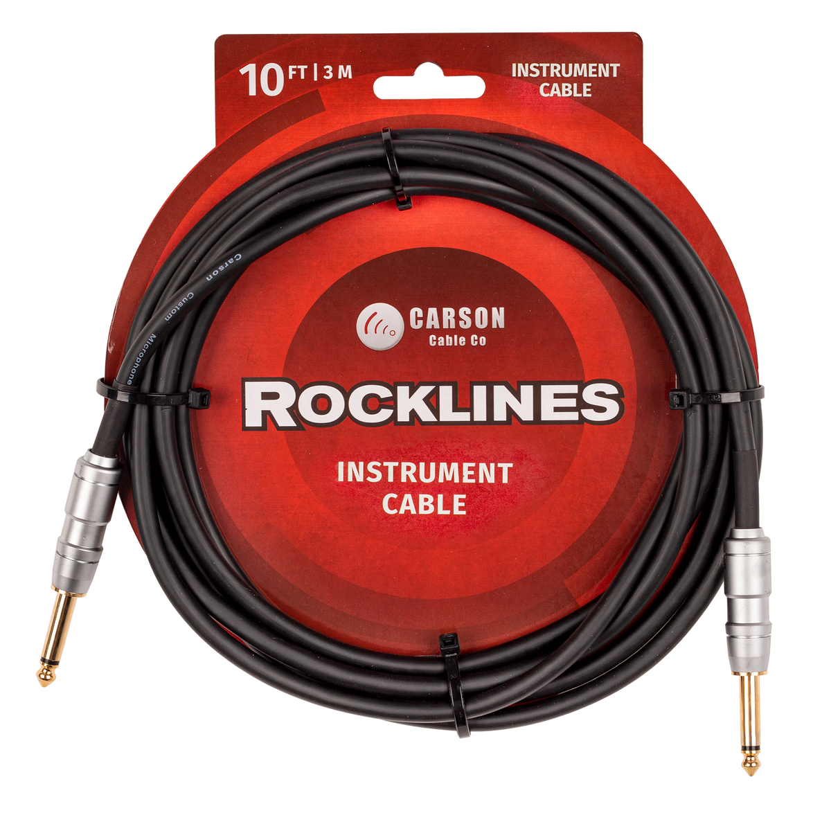 Carson Rocklines 10 ft Instrument Cable - Straight