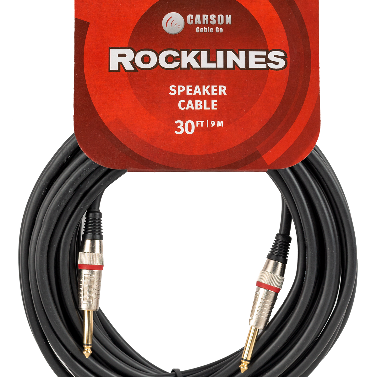 Carson 30 ft Speaker Cable - gold plated shafts