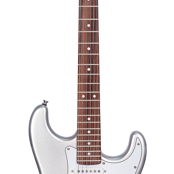 Electric Guitar & Amp Package (4/4 Size, Silver)