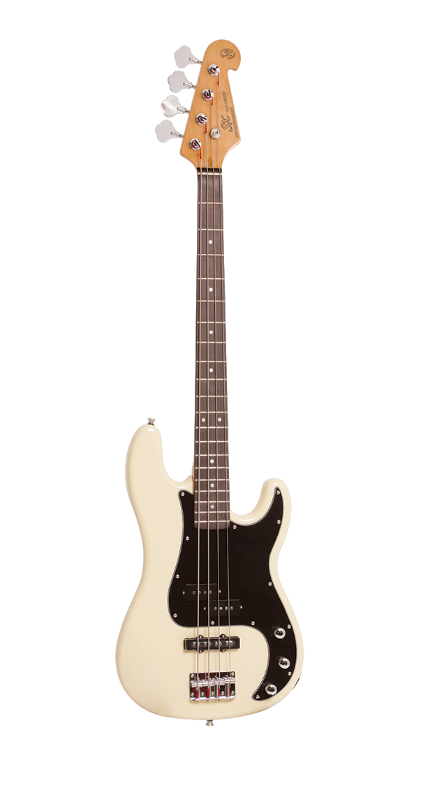 Vintage style bass guitar - Vintage White & Laney Amplifier Package