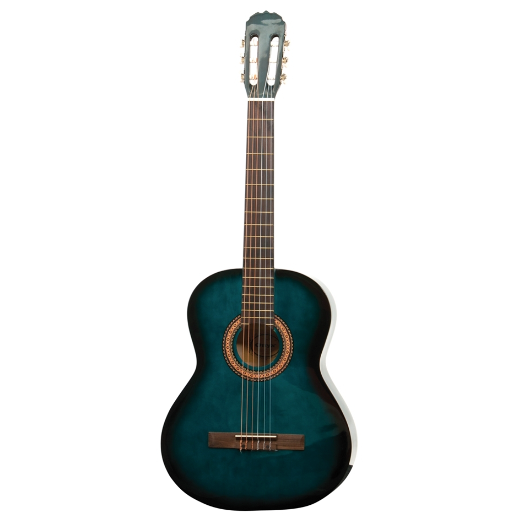 Onyx Classical Guitar - Blue 4/4 Size w/ Bag