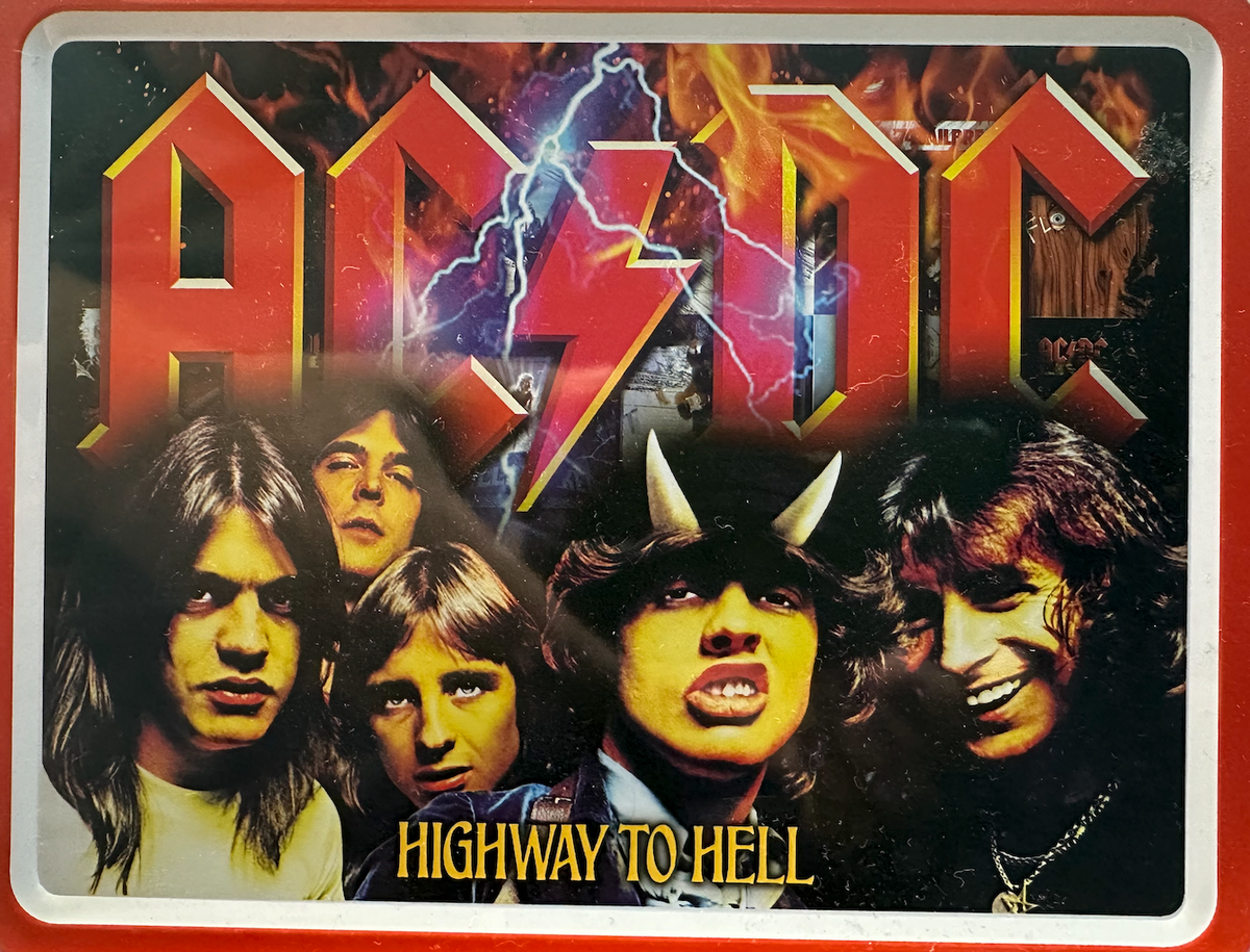 AC/DC Black Tolex Tin Lunchbox - Highway to Hell