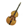 Mini Pin/Brooch - Double Bass