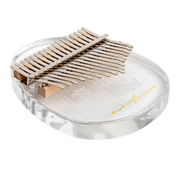 Angel Kalimba in Key of C - Clear w/ Paw Print