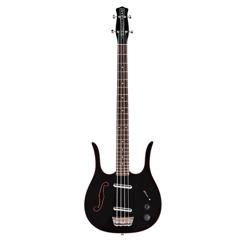 Danelectro Red Hot Longhorn Electric Bass - Black/Red