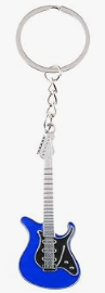 Electric Guitar Keychain / Keyring - Blue Strat Style