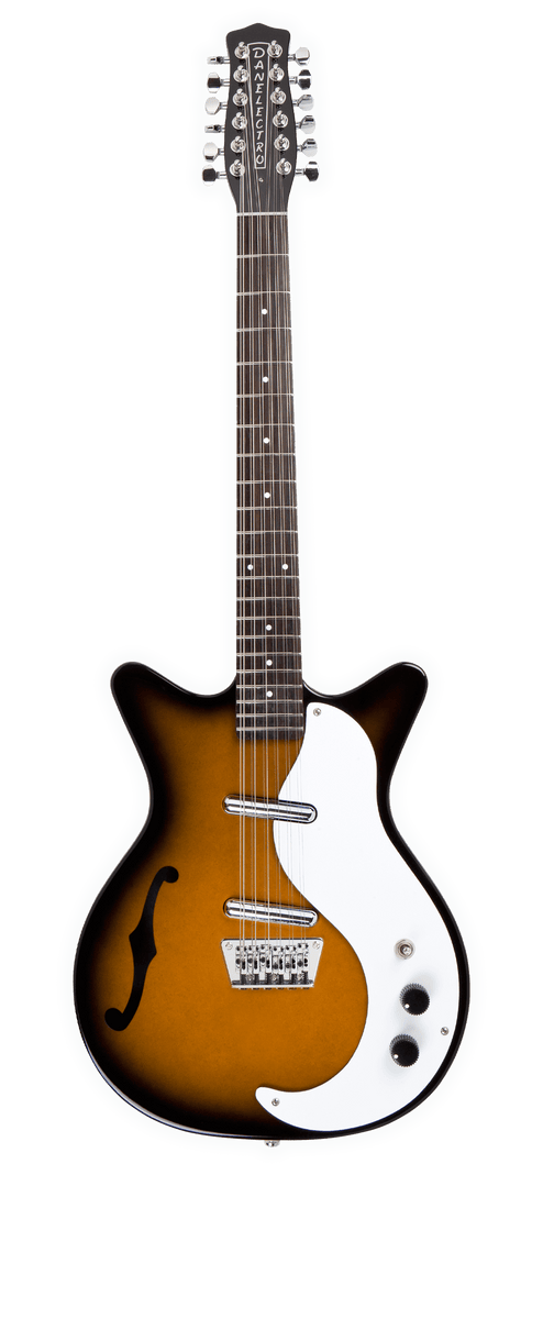 Danelectro 12-String Electric Guitar w/ F-Hole - Tobacco Sunburst
