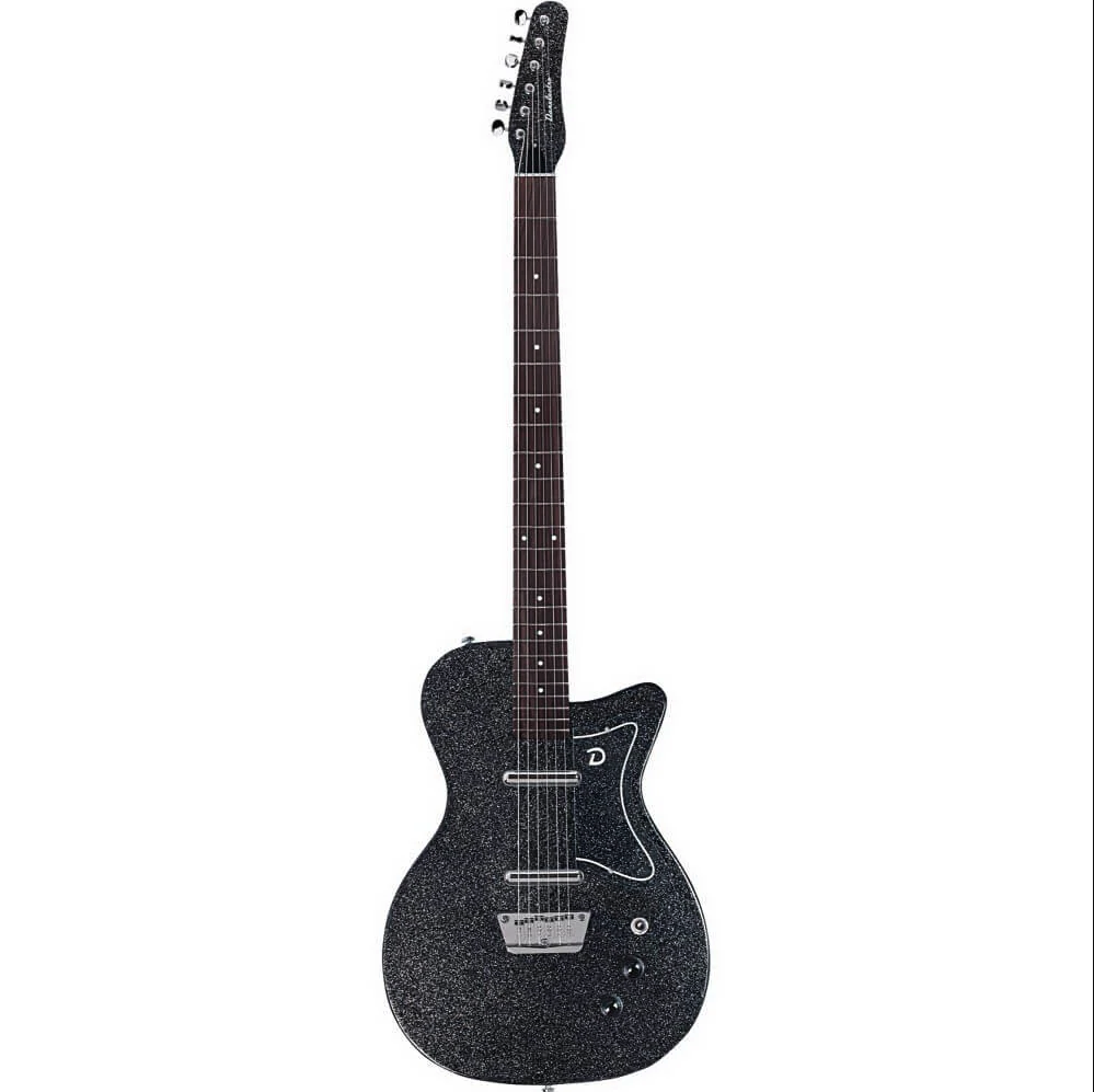 Danelectro '56 Bartione Bottle Electric Guitar - Black Metal Flake