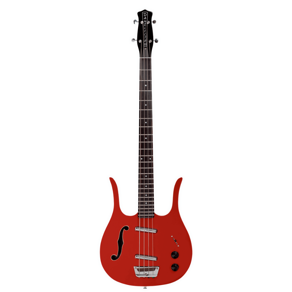 Danelectro Red Hot Longhorn Electric Bass - Red