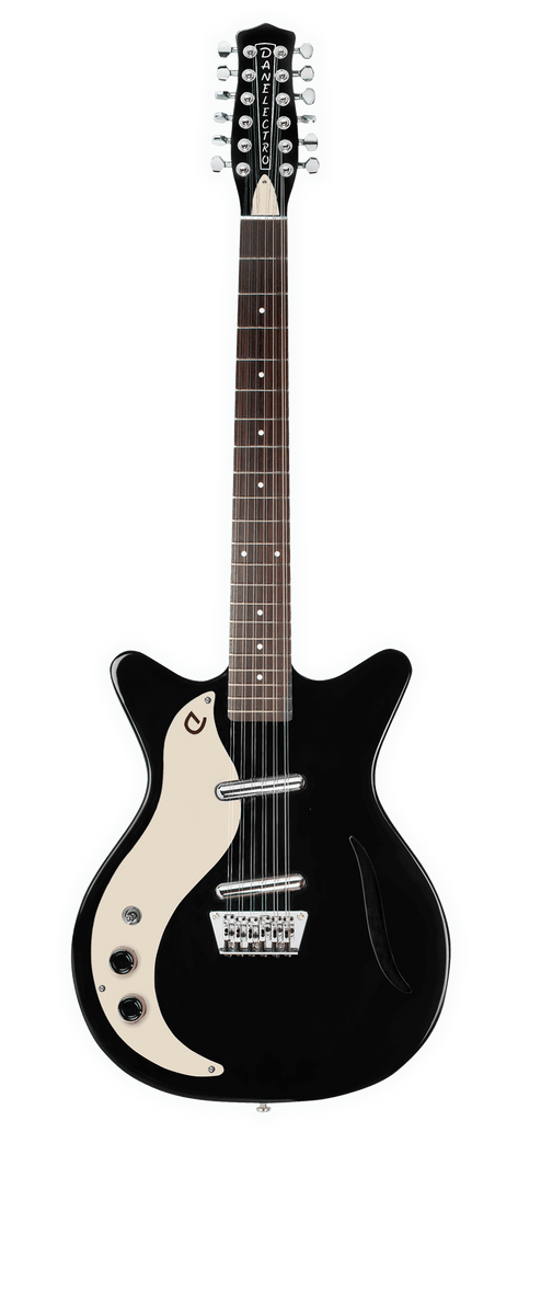 Danelectro 12-String Vintage Electric Guitar - Black Gloss (Left Handed)