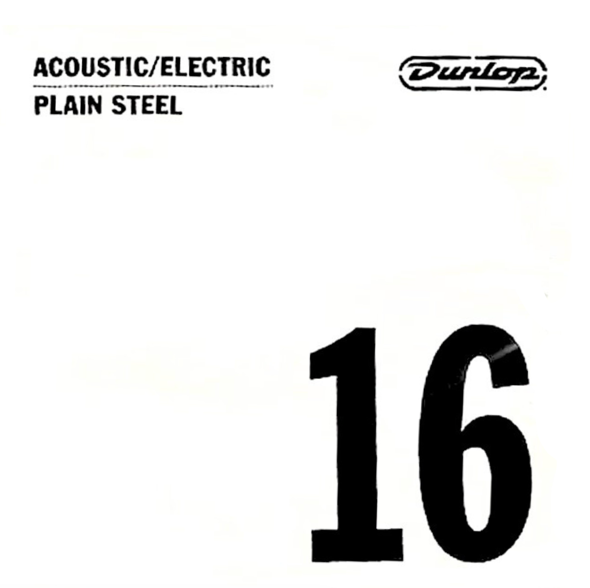 Dunlop Acoustic/Electric Guitar Single String - Plain Steel .016
