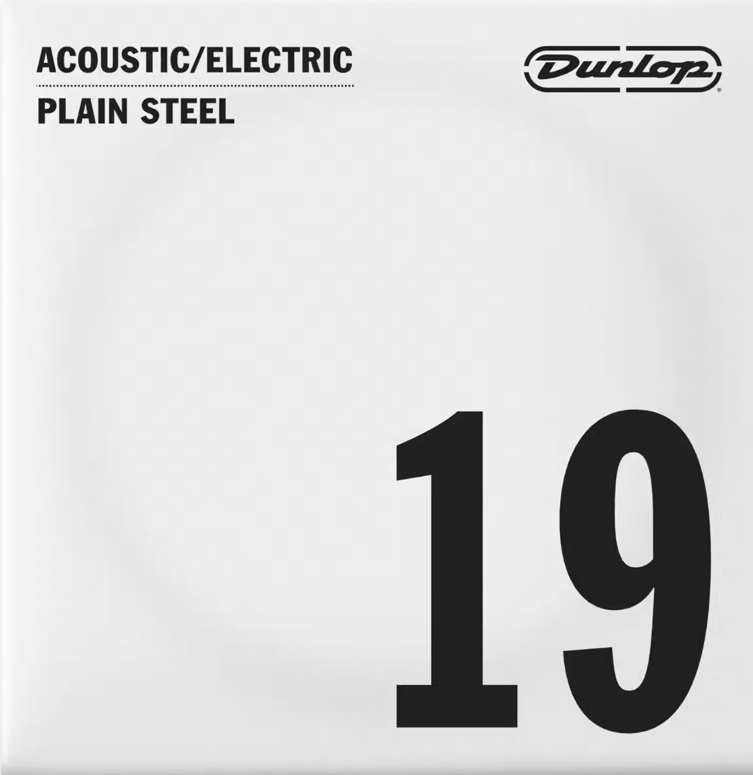 Dunlop Acoustic/Electric Guitar Single String - Plain Steel .019