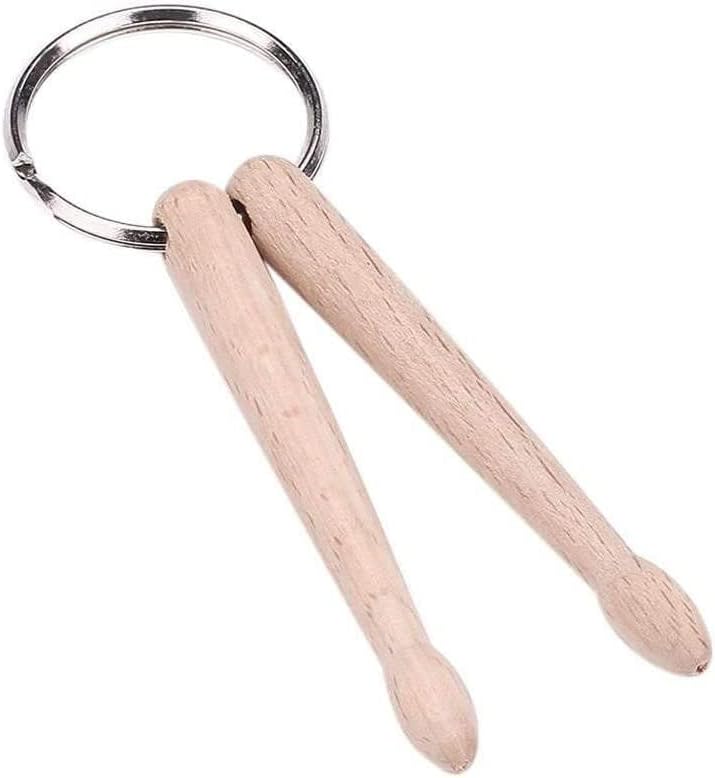 Miniature Wooden Drum Sticks Keychain